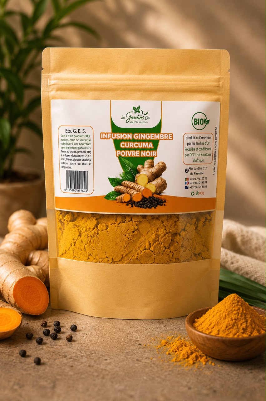 Infusion Curcuma, gingembre & poivre noir