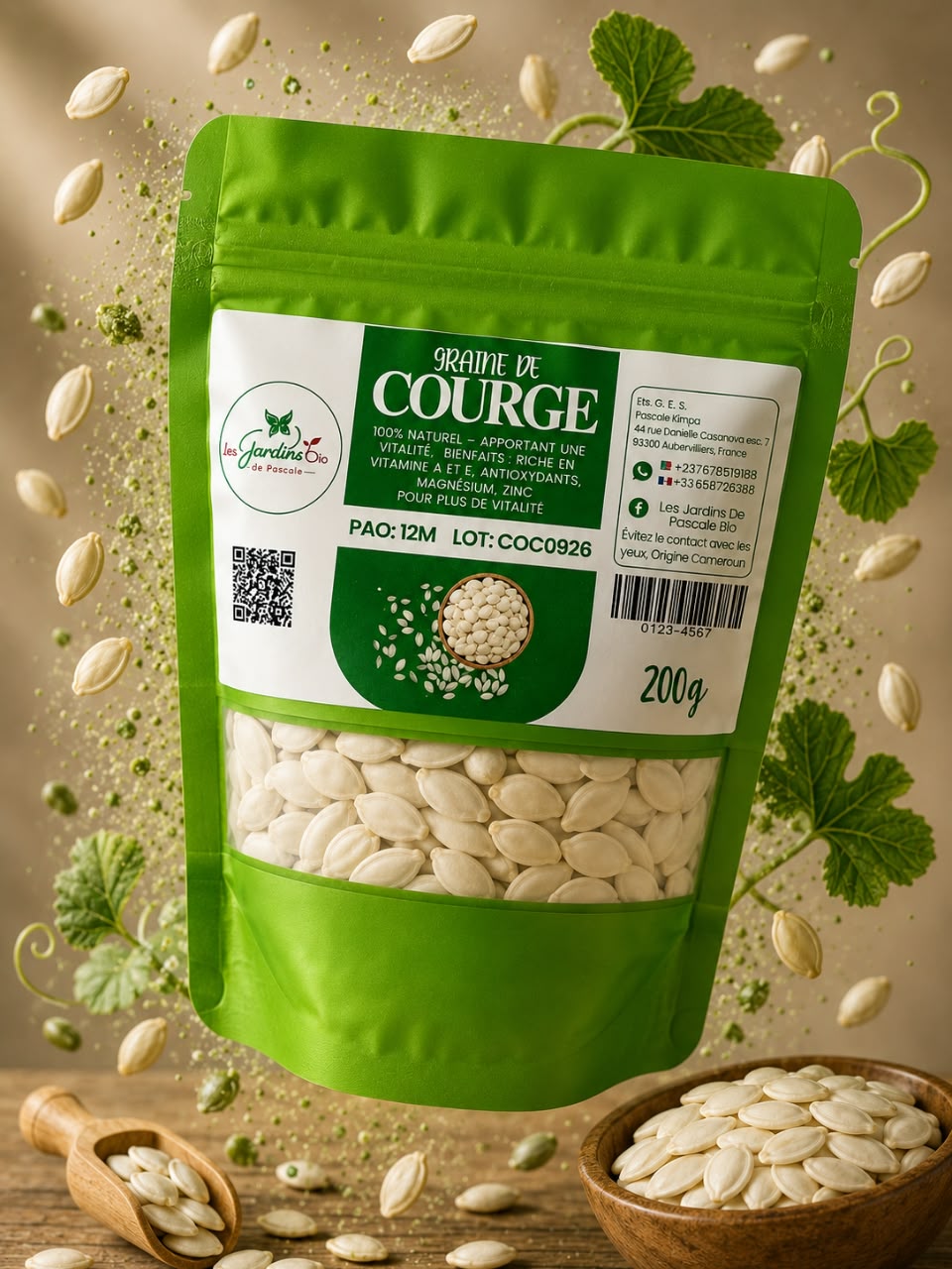 Graines de courge déshydratées