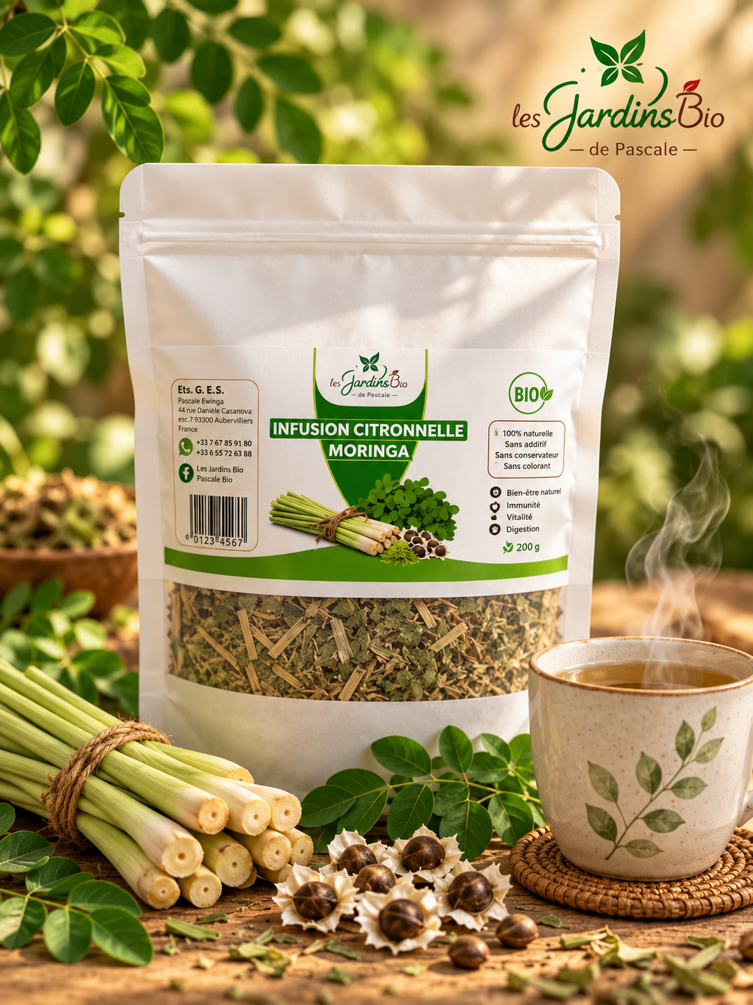 Infusion citronnelle & moringa