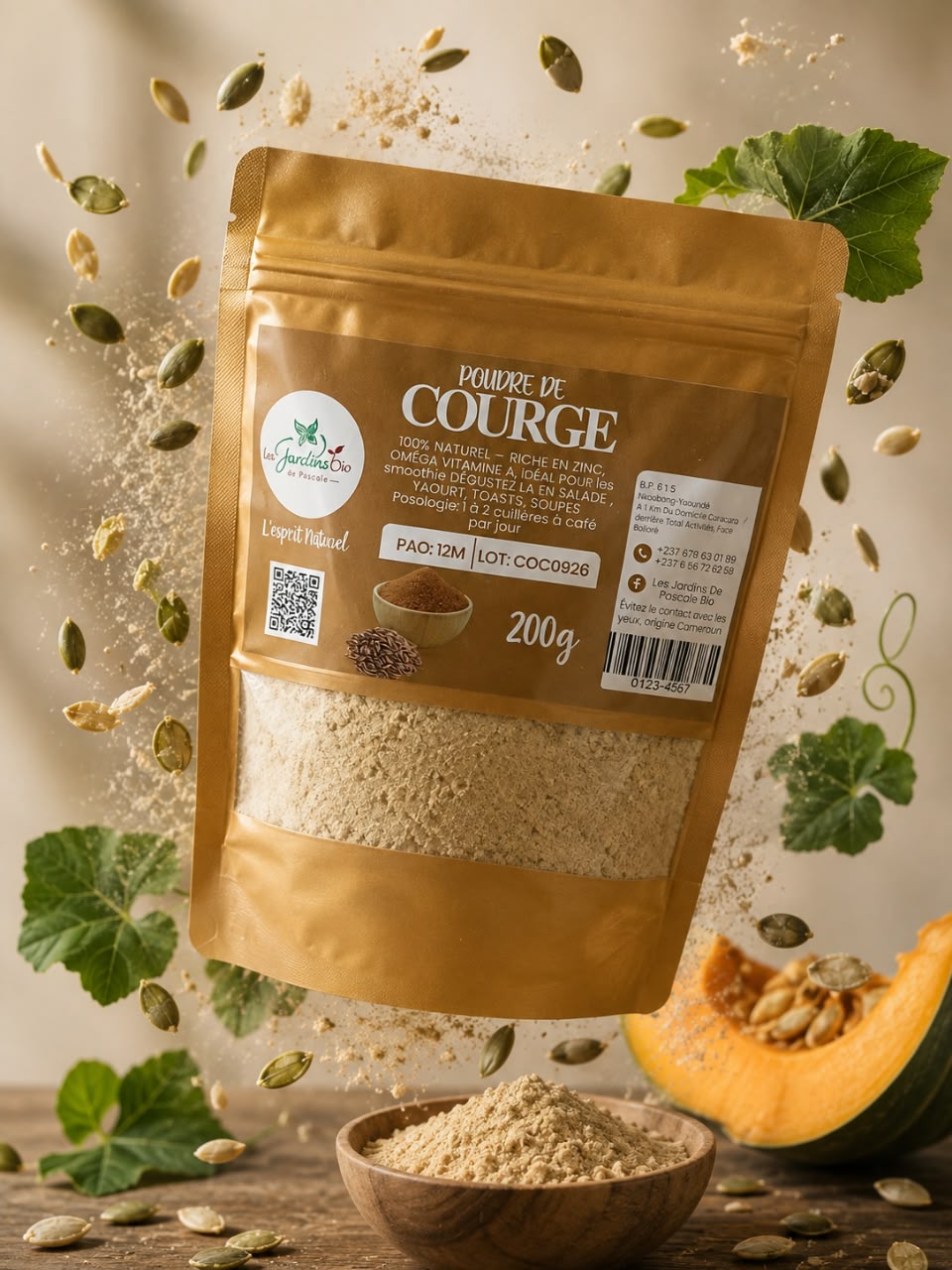 Poudre de graines de courge
